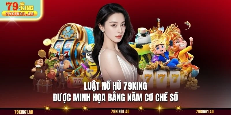 Luật Nổ hũ 79KING được minh họa bằng năm cơ chế số